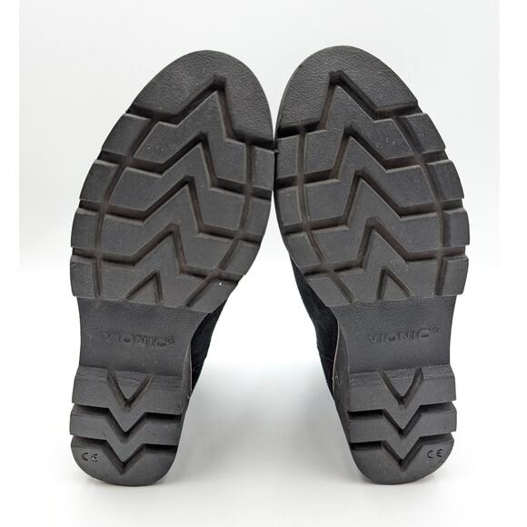 Vionic Hazal Ankle Boots Water Repellent Side Zip Women's Black Size US7 EU37 - Picture 8 of 13